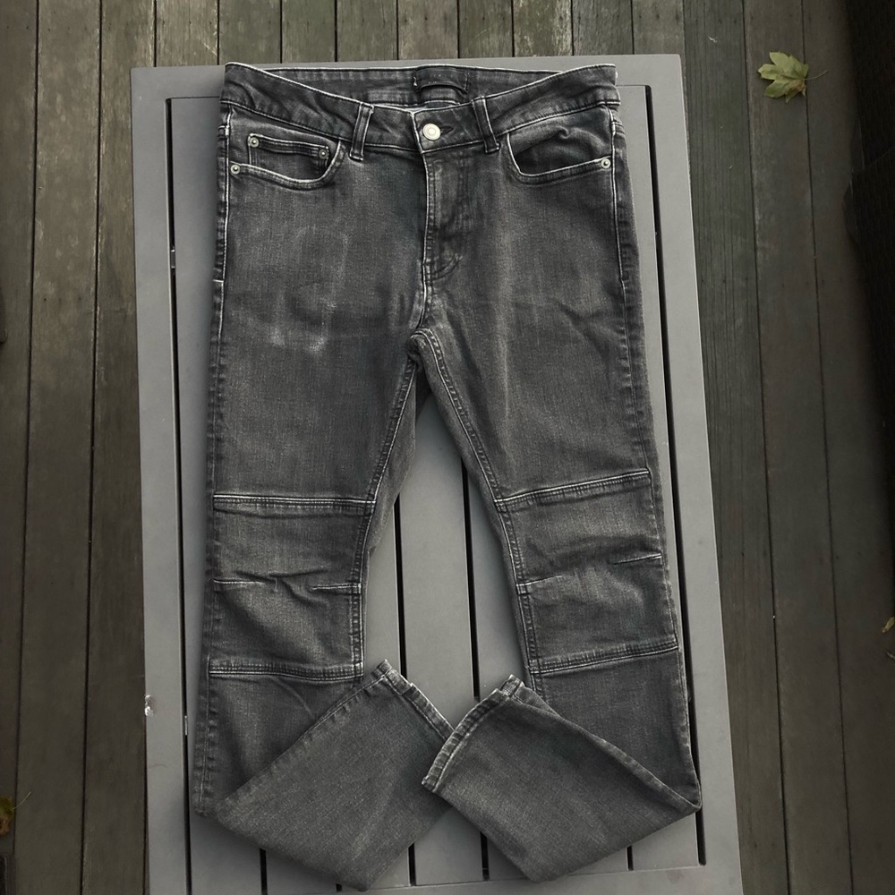 Biker dark wash jeans